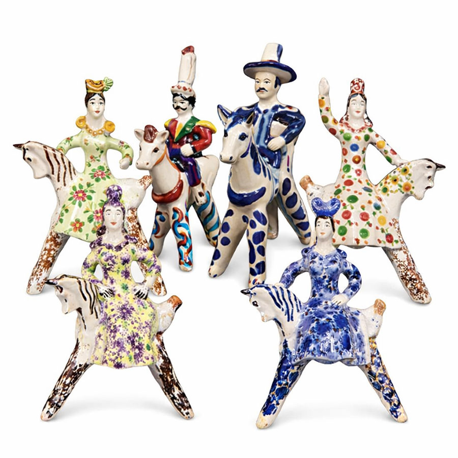 Caballicos de cerámica tradicionales de Andújar hechos a mano